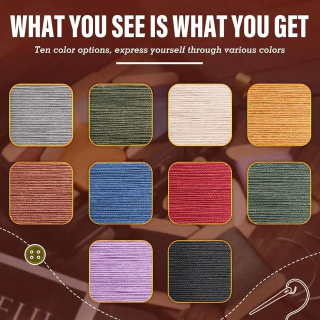 Alt view image 3 of 7 - Thread Repair Sewing Kit, 32 Yard Waxed Thread Leather Needles