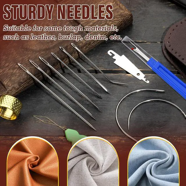 Alt view image 4 of 7 - Thread Repair Sewing Kit, 32 Yard Waxed Thread Leather Needles