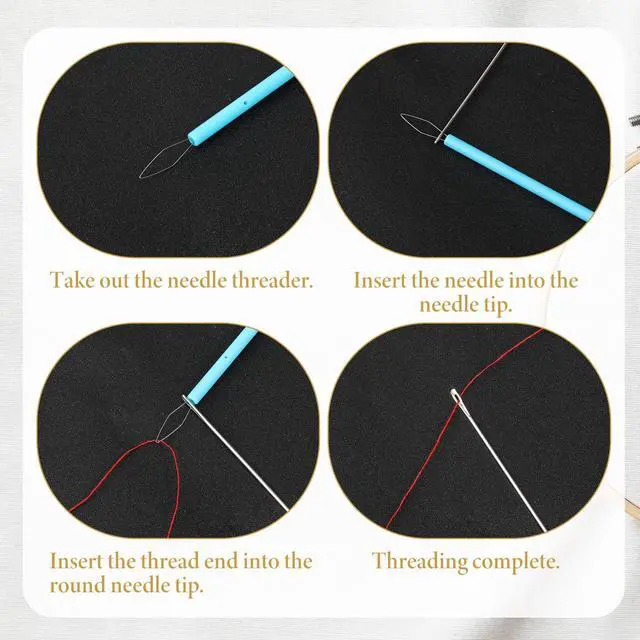 Alt view image 3 of 7 - 10 Pcs Needle Threader for Hand Sewing 5 Colors Needle Threading Tool Set Colorful Easy Threading Guide Plastic Sewing Machine Thread Helper for Elderly Beading and Knitting Craft Accessories
