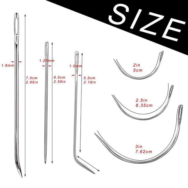 Alt view image 2 of 7 - Sewing Needles, Curved Needle, 20 PCS Upholstery Needle