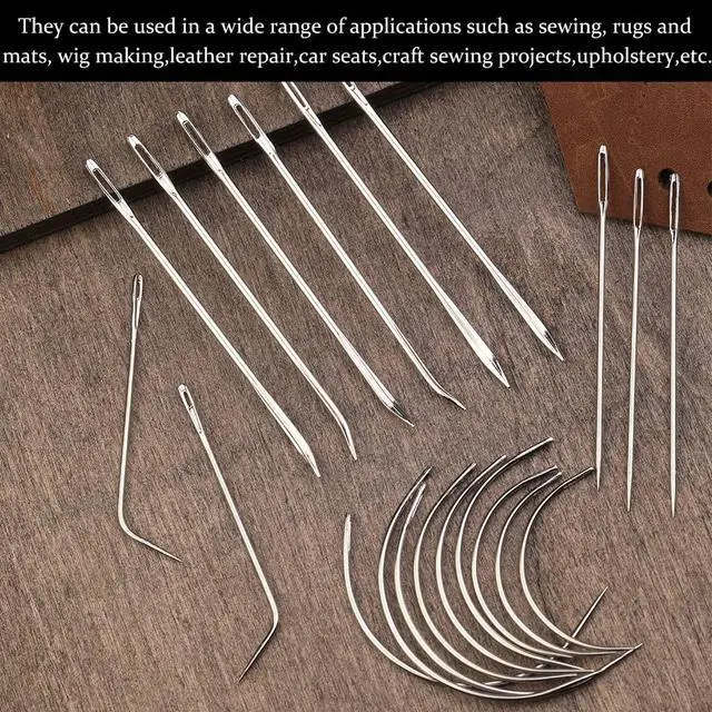 Alt view image 3 of 7 - Sewing Needles, Curved Needle, 20 PCS Upholstery Needle