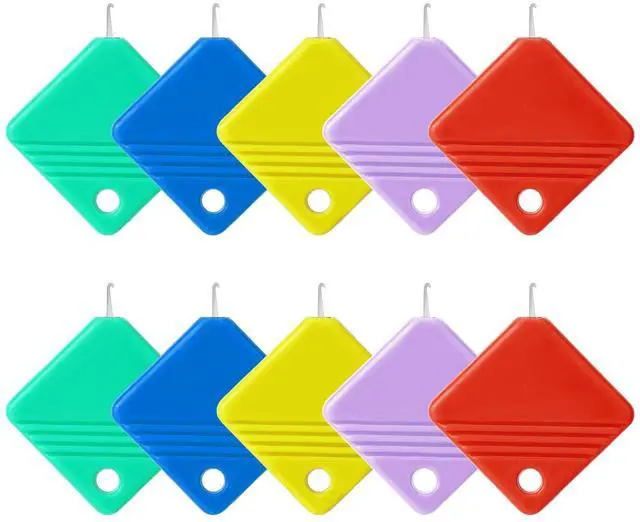 Main image of 10 PCS Needle Threaders, Automatic Needle Threader for Sewing Machine Square Plastic Self Threading Needles Threader Tool for Embroidery Floss, Hand Sewing, Cross-Stitch Craft, Fits All Needles Sizes