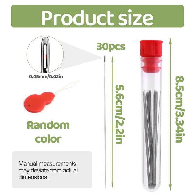 Alt view image 2 of 7 - Beading Needles for Seed Beads Big Eye Beading Needles for Jewelry Making