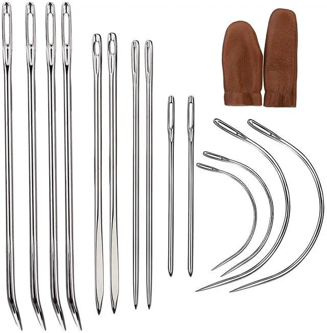 Main image of Upholstery Needle, 16 PCS Curved Needle, Leather Needles