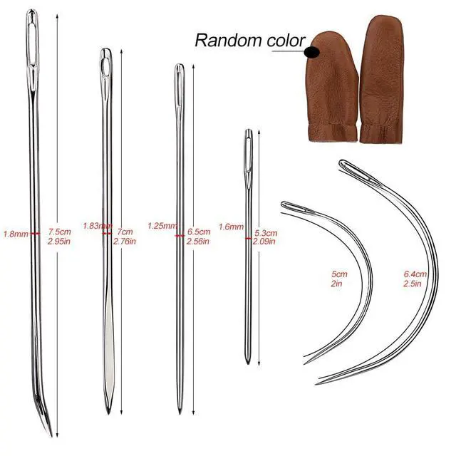 Alt view image 2 of 7 - Upholstery Needle, 16 PCS Curved Needle, Leather Needles