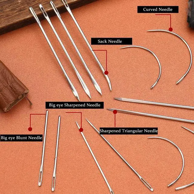 Alt view image 3 of 7 - Upholstery Needle, 16 PCS Curved Needle, Leather Needles