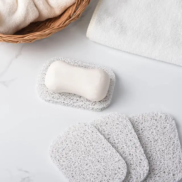 Alt view image 3 of 7 - 4pcs Soap Lifting Pads for Soap Dish,Bars soap Holder for Shower Kitchen Bathroom Travel Hotel Cleaning Supplies