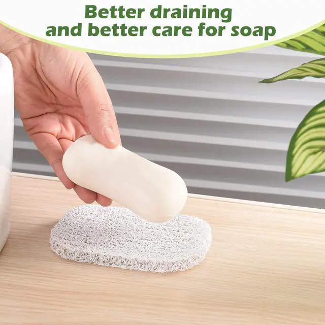 Alt view image 7 of 7 - 4pcs Soap Lifting Pads for Soap Dish,Bars soap Holder for Shower Kitchen Bathroom Travel Hotel Cleaning Supplies