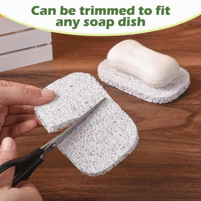 Alt view image 5 of 7 - 4pcs Soap Lifting Pads for Soap Dish,Bars soap Holder for Shower Kitchen Bathroom Travel Hotel Cleaning Supplies
