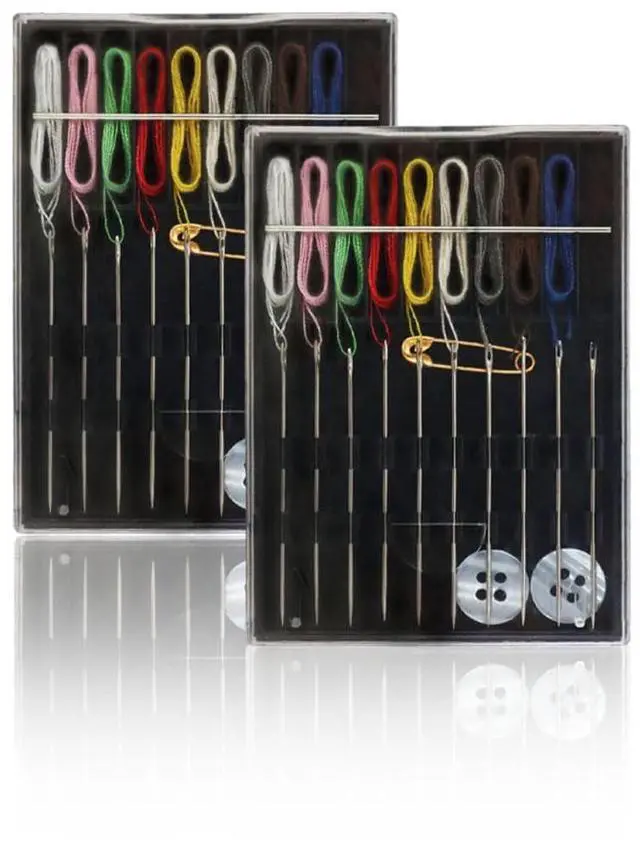 Main image of 2 Boxes Easy Pre Threaded Needle Kit, Prethreaded Sewing Kits