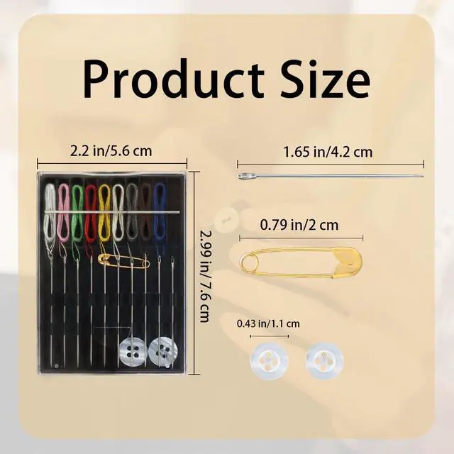 Alt view image 3 of 7 - 2 Boxes Easy Pre Threaded Needle Kit, Prethreaded Sewing Kits