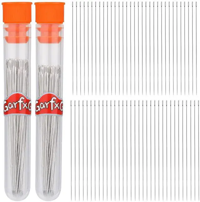 Main image of 120 Pcs Beading Needles, 2 Different Sizes Straight Bead Needle