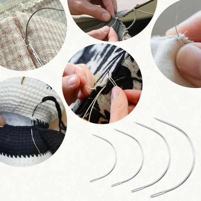 Alt view image 4 of 7 - 8 PCS Curved Needle Set, Curved Needles for Hand Sewing