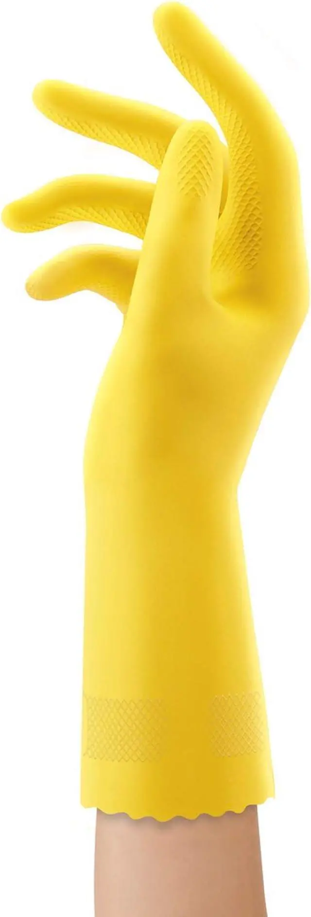 Alt view image 4 of 7 - HandSaver Reuseable Rubber Cleaning Gloves (Medium, 2 Pairs), Everyday Protection Reusable Household Gloves