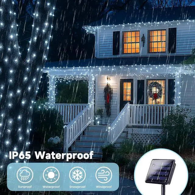 Alt view image 2 of 7 - Solar Fairy Lights, 2 Pack Total 200LED 72FT Waterproof String Lights