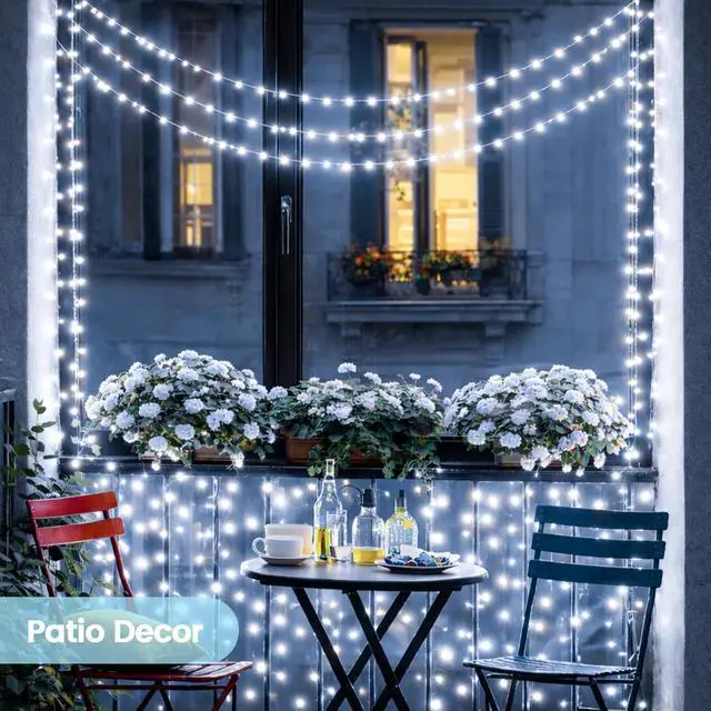 Alt view image 5 of 7 - Solar Fairy Lights, 2 Pack Total 200LED 72FT Waterproof String Lights