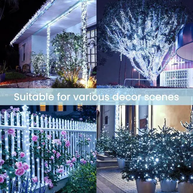 Alt view image 6 of 7 - Solar Fairy Lights, 2 Pack Total 200LED 72FT Waterproof String Lights