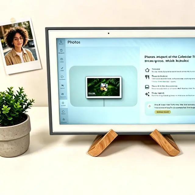 Alt view image 3 of 7 - Solid Wood Calendar Stand for 15-21.5inch, Compatible For Skylight Calendar 1&2, and other brands under 21.5 inches in size,Supports Horizontal or Vertical Display. (light wood grain, 15-21.5inch)
