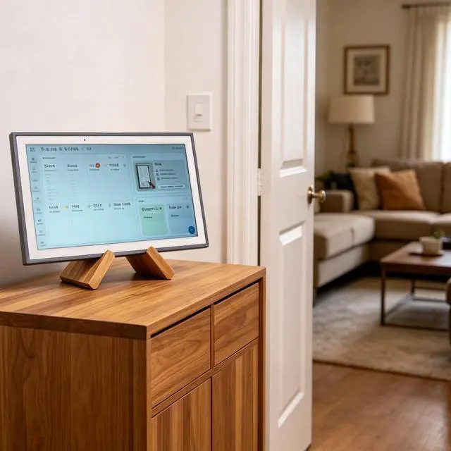 Alt view image 6 of 7 - Solid Wood Calendar Stand for 15-21.5inch, Compatible For Skylight Calendar 1&2, and other brands under 21.5 inches in size,Supports Horizontal or Vertical Display. (light wood grain, 15-21.5inch)