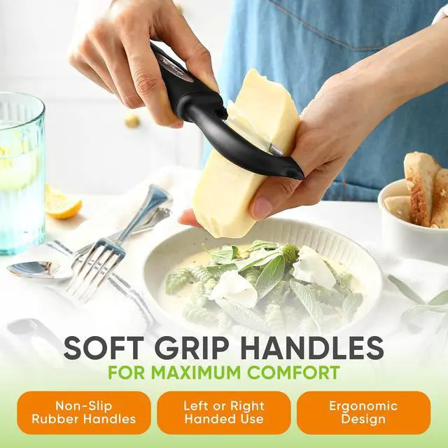 Alt view image 5 of 7 - Swivel Vegetable Peeler & Y Potato Peeler w/Soft Grip Handles