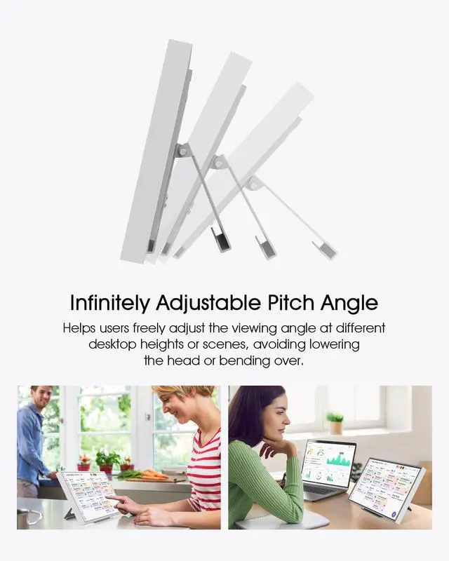 Alt view image 4 of 7 - Adjustable Desktop Stand Compatible with Skylight Calendar 15'' (Gen 1) Heavy-Duty Metal, Infinite Tilt Adjustment Premium Accessory for Digital Calendar (Not Compatible with 15 Inch Gen 2)