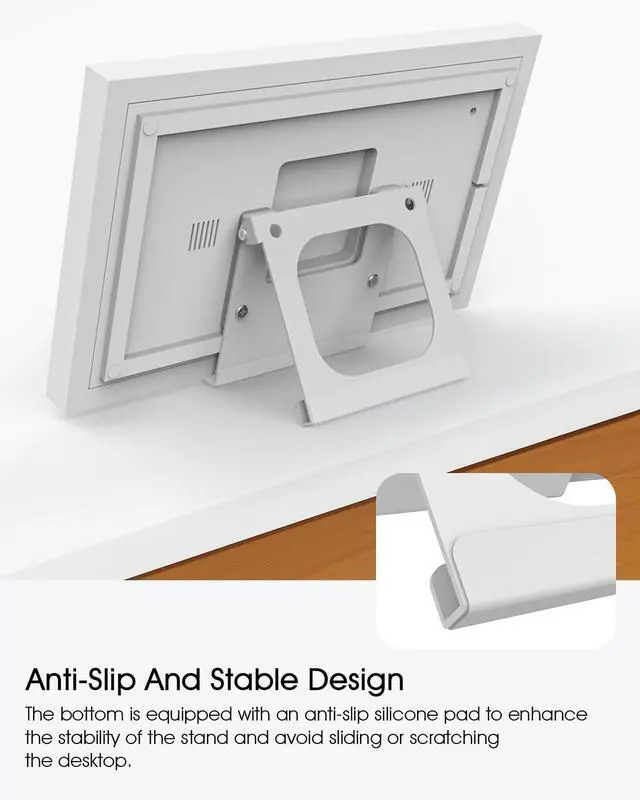Alt view image 6 of 7 - Adjustable Desktop Stand Compatible with Skylight Calendar 15'' (Gen 1) Heavy-Duty Metal, Infinite Tilt Adjustment Premium Accessory for Digital Calendar (Not Compatible with 15 Inch Gen 2)
