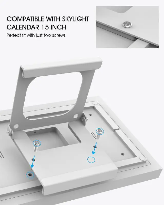 Alt view image 2 of 7 - Adjustable Desktop Stand Compatible with Skylight Calendar 15'' (Gen 1) Heavy-Duty Metal, Infinite Tilt Adjustment Premium Accessory for Digital Calendar (Not Compatible with 15 Inch Gen 2)