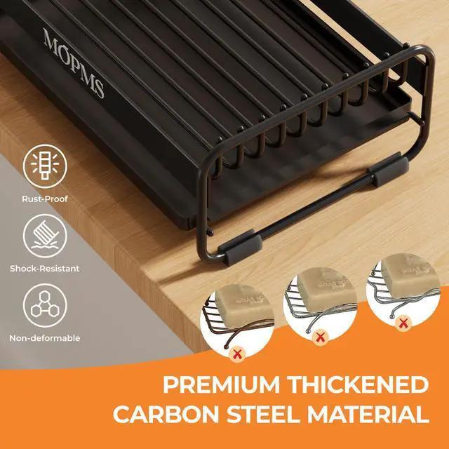 Alt view image 7 of 7 - Soap Dish for Shower, Carbon Steel Bar Soap Holder with Drainage