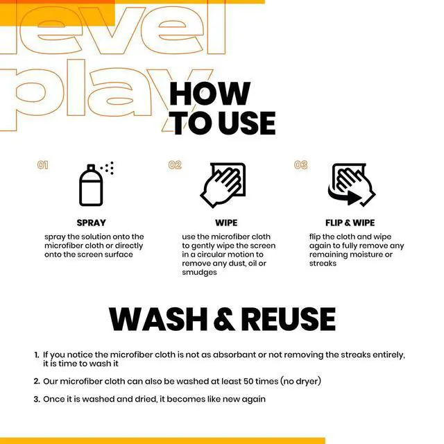 Alt view image 7 of 7 - Screen Cleaner Kit Fingerprint-Resistant Touchscreen, Monitor & Lens Cleaner, Alcohol- and Ammonia-Free, Washable Microfiber Wipe (Small), 25 mL (0.85 fl oz) Spray Bottle