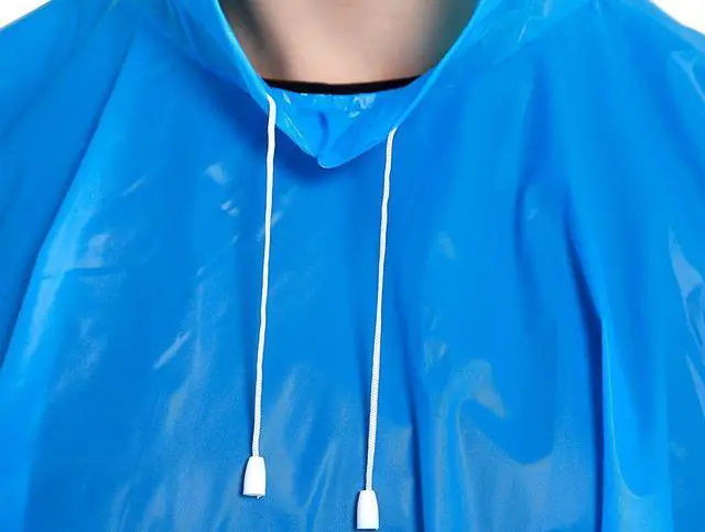Alt view image 5 of 5 - Reusable Rain Ponchos for Adult 2 Pack for Women and Men with Drawstring Hood