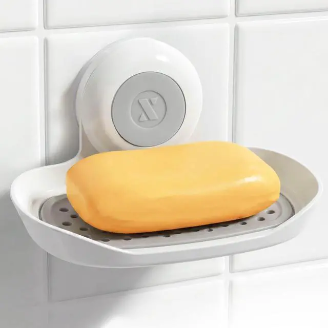 Main image of Strong Hold Suction Cup Soap Dish for Shower, White