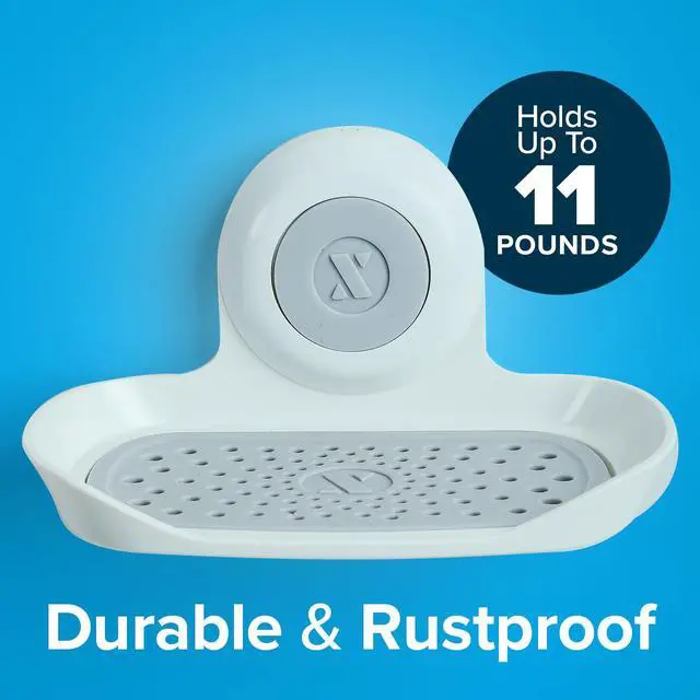 Alt view image 5 of 7 - Strong Hold Suction Cup Soap Dish for Shower, White