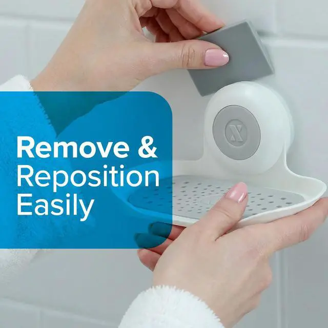 Alt view image 7 of 7 - Strong Hold Suction Cup Soap Dish for Shower, White