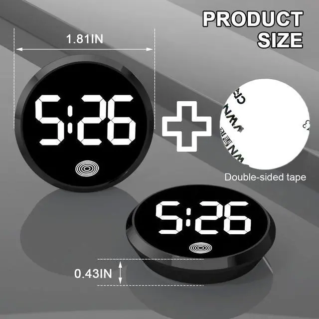 Alt view image 2 of 6 - Luminous LED Dashboard Digital Clock, White