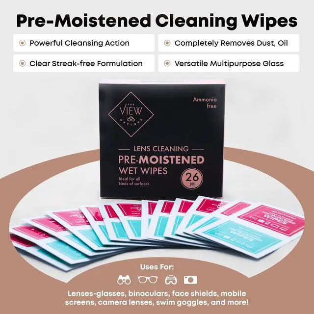 Alt view image 3 of 7 - Eyeglass Cleaner Kit (1) 1 oz Lens Cleaner Spray & (1) Microfiber Cloth with Pre-Moistened Lens Cleaning Wipes for Glasses, Screens & Sunglasses (26 Count)
