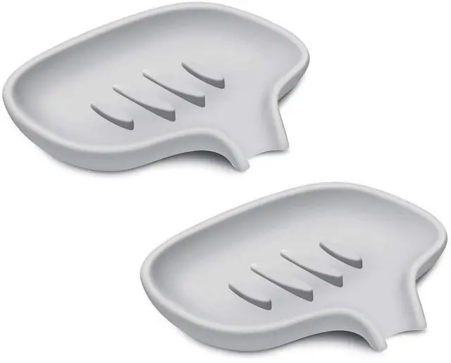 Main image of Soap Dish for Bathroom,Bar Soap Holder for Shower,2 Pack Grey