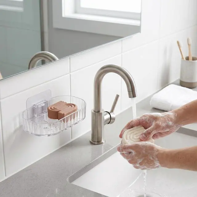 Alt view image 6 of 7 - Shower Caddy Compatible with Kitsch Shampoo Self-Draining Shampoo Bar Holder & Shower Shelves for Conditioner Bars & Soap Wall Mount or Free-Standing Organizer (2 Pack)