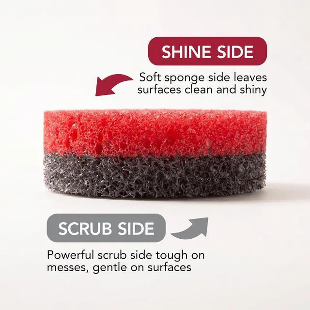 Alt view image 2 of 7 - Multi-Surface Dual Action Sponges, Non-Scratch Scrub & Shine for Dishes, Cooktops, Stainless Steel, Glass, Granite, & More - Durable Kitchen Cleaning Sponges, 4 Sponges