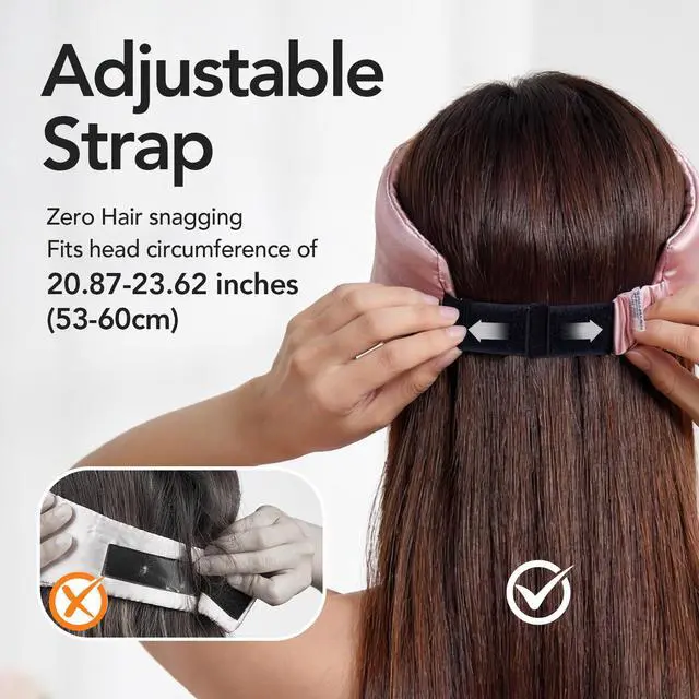 Alt view image 5 of 7 - Silk Sleep Mask for Side Sleeper, Travel, Airplane, Office, Pink
