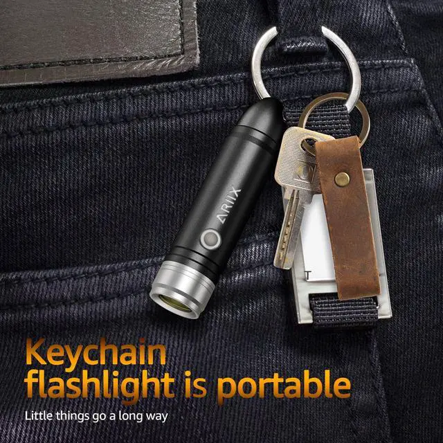 Alt view image 5 of 6 - Super Bright Outdoor EDC Mini Keychain Led Flashlight High 650 Lumens,Waterproof Rechargable Small Torch for Camping and Emergency,Best Gifts for You