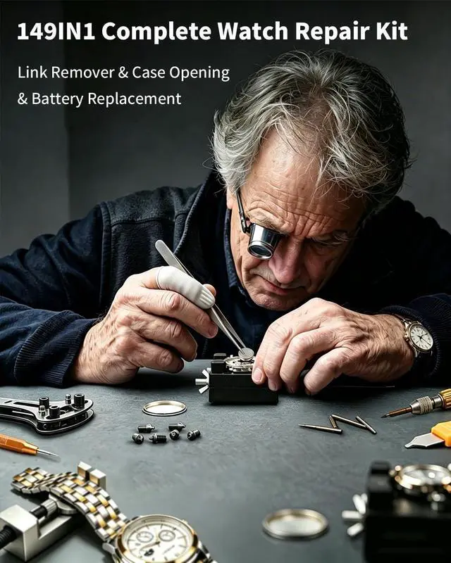 Alt view image 2 of 7 - Watch Repair Kit 149IN1: Watch Link Removal & Battery Replacement
