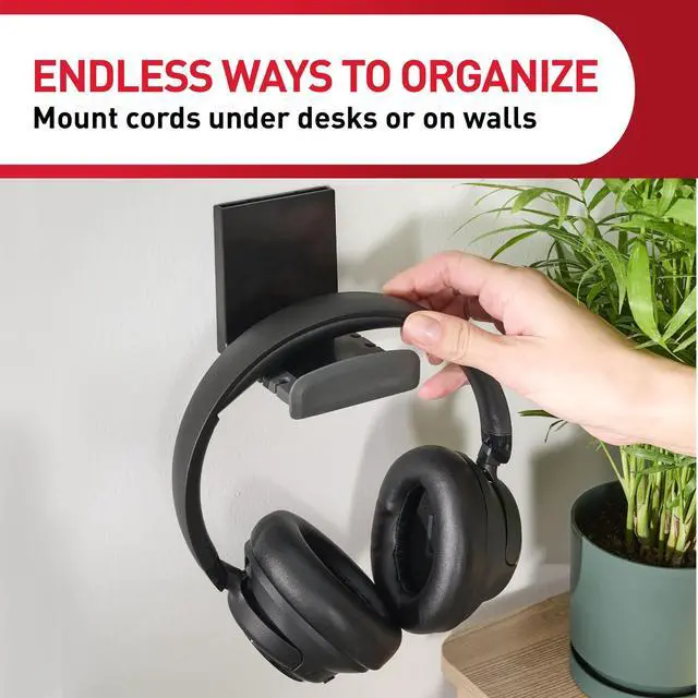 Alt view image 6 of 7 - Cord Organizer Channel, Black, 1 Channel, 8 Large Strips