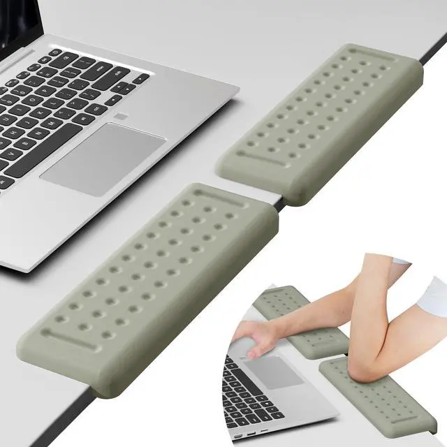 Main image of L-Shaped Desk Elbow Pads for Desk, Grey Memory Foam Arm Rest