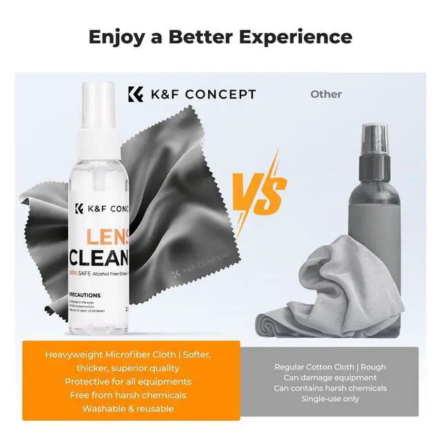 Alt view image 5 of 7 - Cleaner Spray Kit,with Microfiber Cloth X3,Glasses Cleaner X3