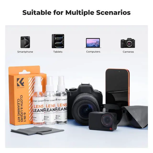 Alt view image 6 of 7 - Cleaner Spray Kit,with Microfiber Cloth X3,Glasses Cleaner X3