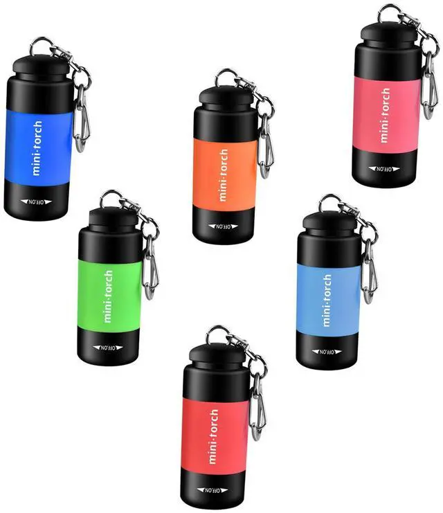 Main image of Small Flashlight LED Keychain Flashlight Rechargeable Mini Flashlight for Emergency Colorful Gift for Kids Students(6)