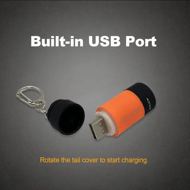 Alt view image 7 of 7 - Small Flashlight LED Keychain Flashlight Rechargeable Mini Flashlight for Emergency Colorful Gift for Kids Students(6)