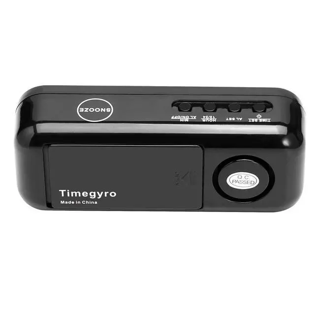 Alt view image 7 of 7 - Small Digital Clock Battery Operated, LED Travel Alarm Clock Battery Powered with Snooze, Cordless, Brightness Adjustable, 12/24Hr, Easy to Use