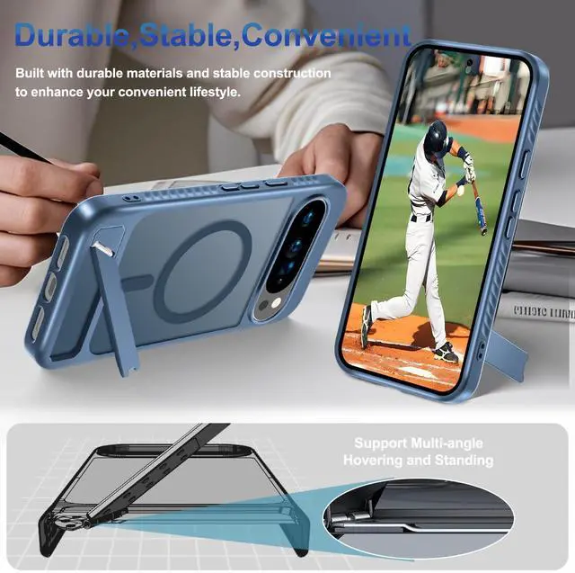 Alt view image 2 of 7 - for Google Pixel 10 Pro XL Case with Screen Protector,Navy Blue