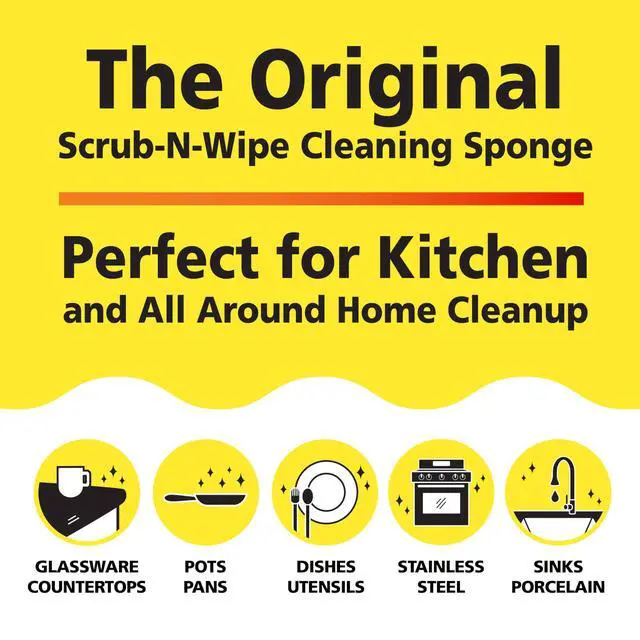 Alt view image 4 of 6 - OriginalPad by Tuff-Scrub, 6-Pack, Microfiber, Multi-Surface, Non-Scratch, Dual-Sided, Scrubber for Dishes, Sinks, Non-Stick Cookware Machine Washable, Durable Kitchen Sponge (Large)